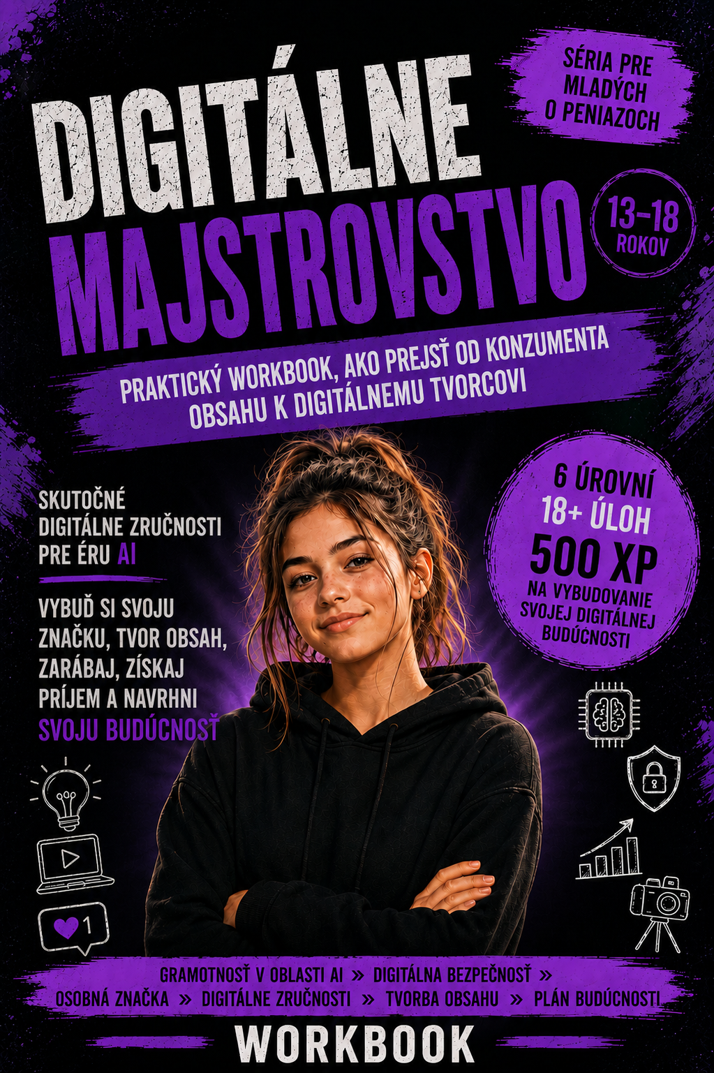 Obálka pracovného zošita Digitálne majstrovstvo pre deti 13–18 rokov